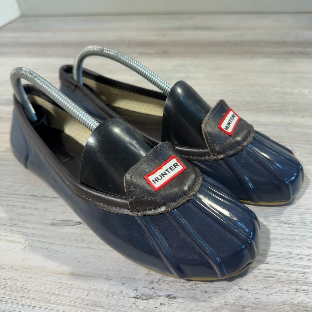 Hunter Ballet Flats Women's Sz 9 Duck Rain Skimmers Blue